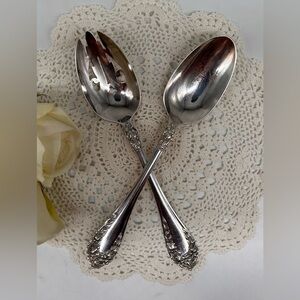 Elegant Silver Serving Spoons